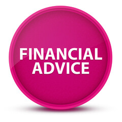 Financial Advice luxurious glossy pink round button abstract