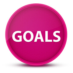 Goals luxurious glossy pink round button abstract
