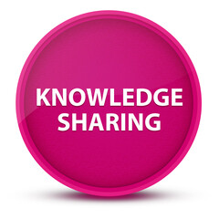 Knowledge Sharing luxurious glossy pink round button abstract