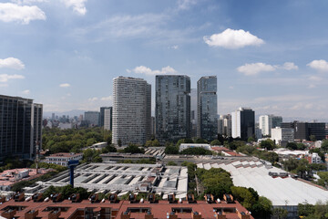 skyscrapers of Mexico City, Reforma and its buildings in industrial zone