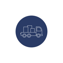 Creative Industrial truck icon vector