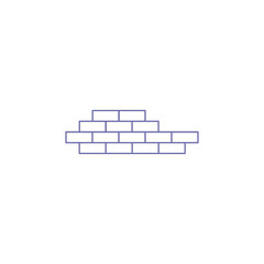 Brick wall construction icon