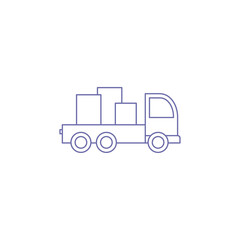 Creative Industrial truck icon vector