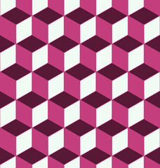 Seamless geometric 3d cube pattern.