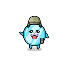 cute mirror as veteran cartoon
