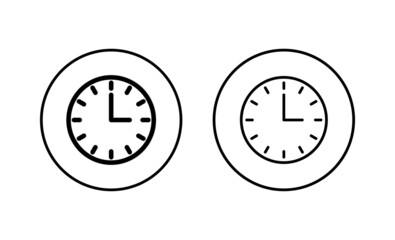 Clock icons set. Time sign and symbol. watch icon