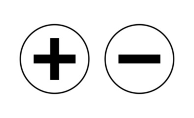 Plus and minus icons set. plus sign and symbol. add plus icon