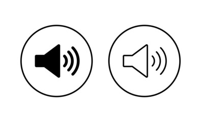 Speaker icons set. volume sign and symbol. loudspeaker icon. sound symbol