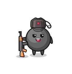 cute bomb cartoon as Russian army