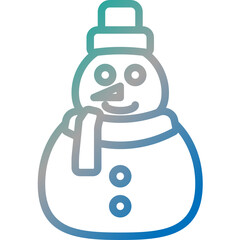 snowman gradient icon