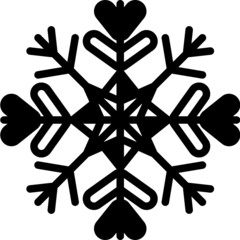 snowflake solid line icon