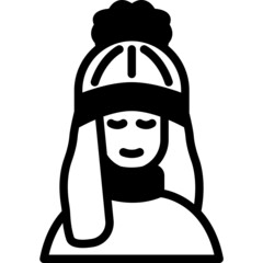 woman solid line icon