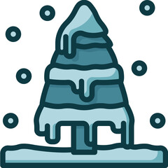 pine tree Two Tone icon