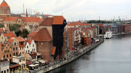 Fototapeta na wymiar Gdansk Poland Old Town waterfront