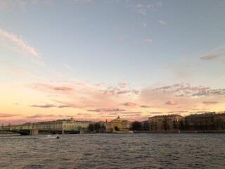 Fototapeta premium sunset over the river