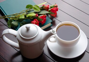 Fototapeta na wymiar Cup of tea in catering concept