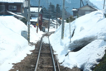 Fototapeta premium 富山地方鉄道線路