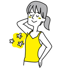 デオドラントケアをした女性