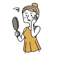 肌荒れで悩んでいる女性