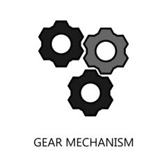 Gear Mechanism icon. Trendy flat vector Gear Mechanism icon on white background, vector illustration can be use for web and mobile