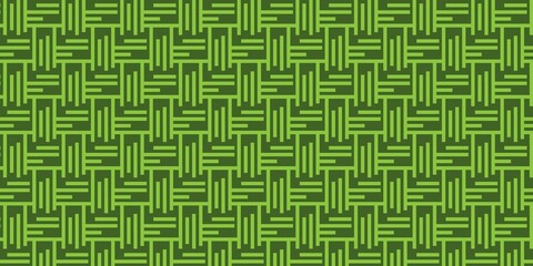 Geometric Pattern Overlap Green Line Shape Design Vector Background