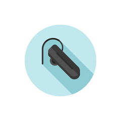 Vector flat design icon handsfree. Vector illustration