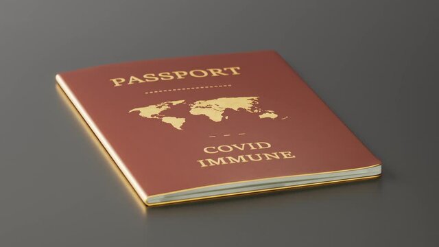 Covid19 immunity passport. Concept of travelling during coronavirus. Certificate