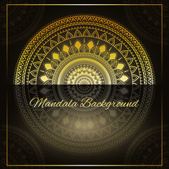 Luxury mandala background with golden color