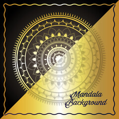 Luxury mandala background with golden color