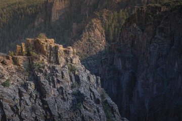 Beautiful views of Black Gunnison Canyon, Colorado.