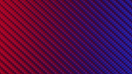 Carbon fiber with blue and red colour