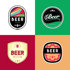 Simple and colorful beer labels template.