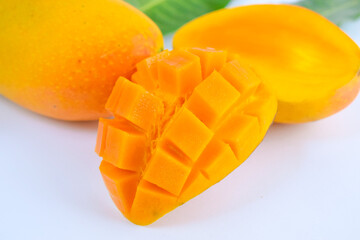 Photo of fresh mango fruit high in vitamins.