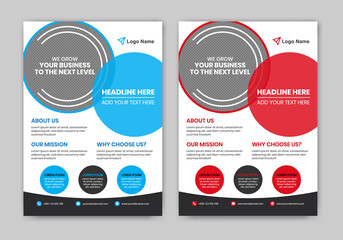 Obraz premium Corporate Flyer design template, vector template, cover page design, business brochure