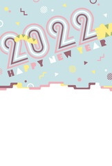 Fototapeta premium 年賀状 2022 干支 寅 