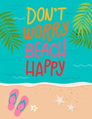 Fototapeta na wymiar Summer holidays illustration with typography design for card design, poster, postcard, banner, leaflet.