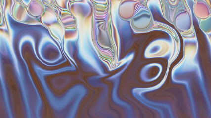 Abstract multicolored liquid background with bubbles