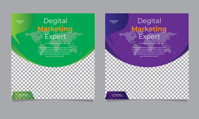 Digital Marketing Social Media Post Banner Design Template