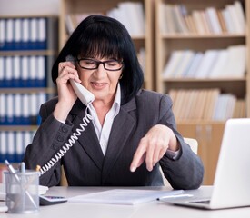 Mature businesswoman working in the office