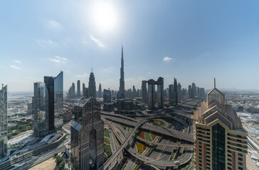 Fototapeta na wymiar City Skyline and cityscape in Dubai. UAE