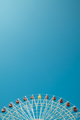 Ferris Wheel With Blue Sky in Okinawa Japan.	