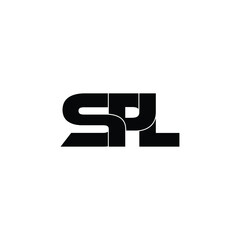 SPL letter monogram logo design vector
