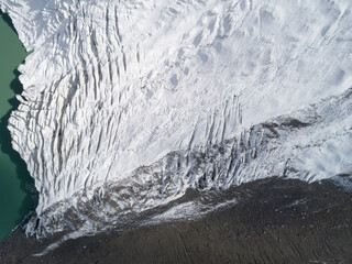 Aerial view of fossil glacier in Tibet,China