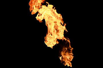 flames on a black background