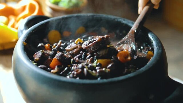 Feijoada, a typical Brazilian dish