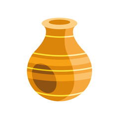 golden ceramic jar