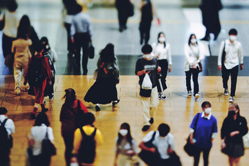 歩行者の風景 ビジネスイメージ