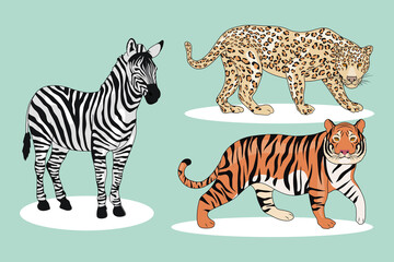 felines and zebra