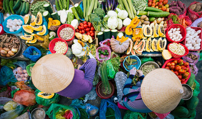 market, vietnam, traditional  - obrazy, fototapety, plakaty