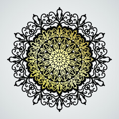 Luxury Mandala Gold Ornament In Arabesque Islamic Style For Invitation And Wedding Luxury Mandala Gold Ornament